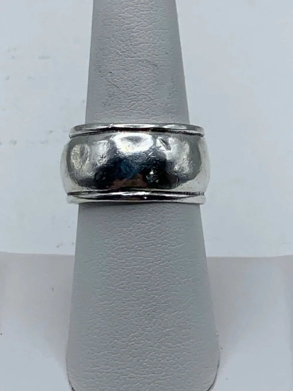 Artisan 96% Silver Wide Dome Ring Size 7 XRF Verified 6.11g